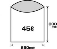 ロール巻ゴミ袋　45L　半透明　10枚