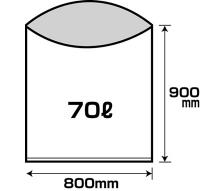 ロール巻ゴミ袋　70L　透明　10枚